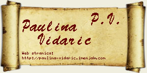 Paulina Vidarić vizit kartica